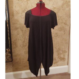 NWT Black Plus Size Short Dress with Handkerchief Hem